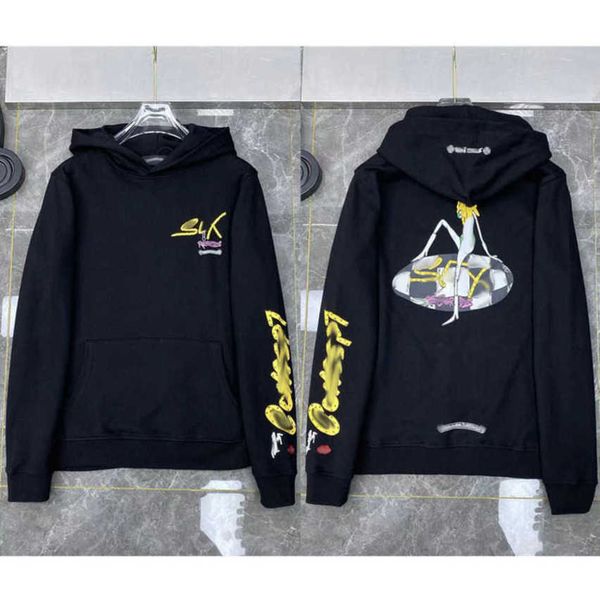 

sweatshirts classics luxury men's jackets brand ch hoodies zipper hooded men women designers sanskrit horseshoe cross pullover sweater, Black
