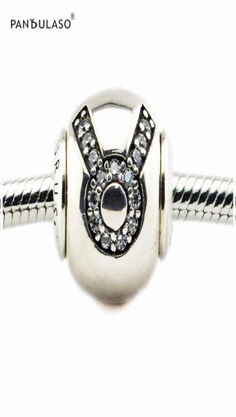 

taurus with clear cz charm essence collection fits bracelets 2.5mm hole sterling-silver-jewelry beads for woman wholesale6026209