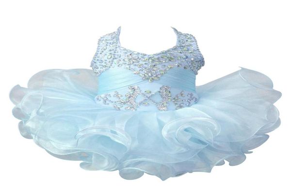 

baby girls cupcake pageant dress halter mini ball gown toddler princess ruffles tutu dress infant girls short birthday party dress6378931, White;red