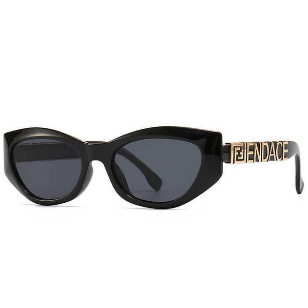 

50% off wholesale of 046 new fashion ins cat eye sunglasses co branded women's sunglasses, White;black