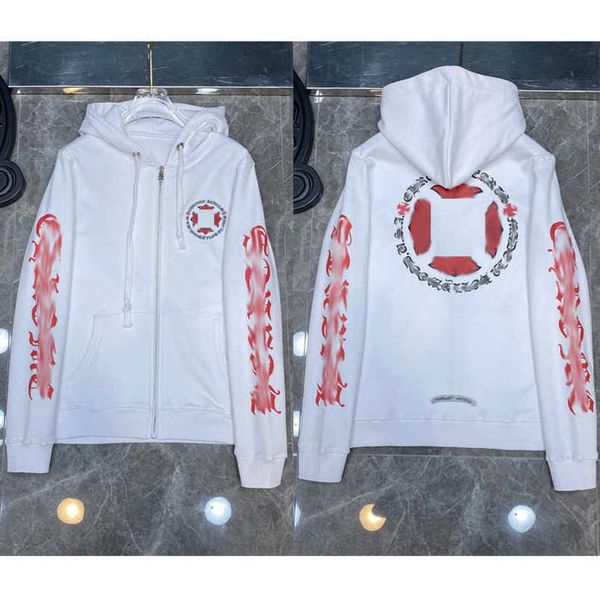 

men's classics luxury jackets hoodies brandch sweatshirts designers zipper hooded sweater men women casual pullover sanskrit horseshoe, Black