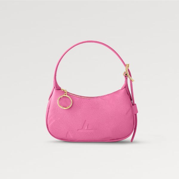 

explosion women's bags mini moon m82487 on trend shoulder micro bag supple ep grained cowhide leather lollipop pink embossed pattern go