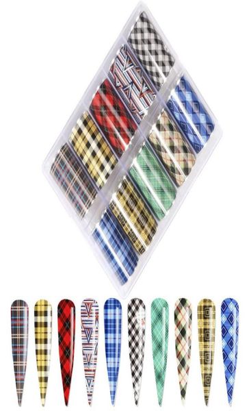 

10rollset nails art slider tattoo line lattice designs foils nail transfer tips manicure art diy stickers for nail 3d decal9513889, Black