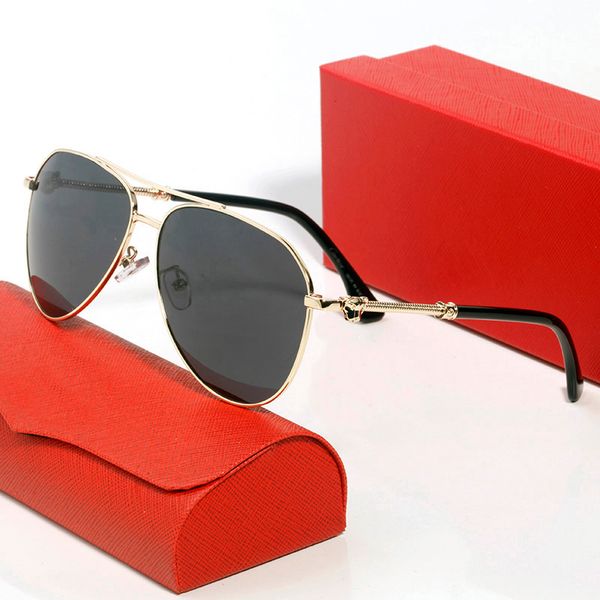 

designer sunglasses woman fashion mens carti glasses super vision generous lens multi sunnies retro leisure metal anti-radiation classic vin, White;black