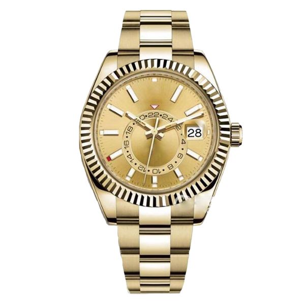 

sea sky dweller watch for mens automatic watch automatic 2813 movement watches stainless steel luminous 40mm waterproof wristwatches gifts w, Slivery;brown