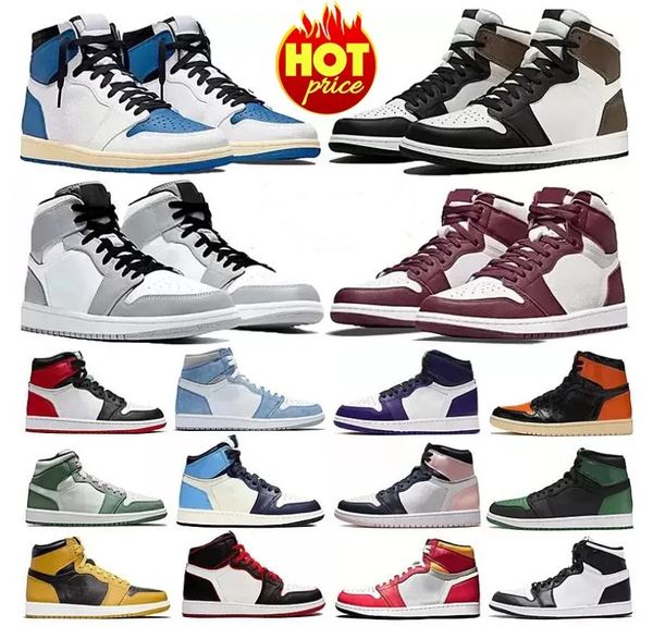 

mens 1 high og 1 basketball shoes jumpman lost and found skyline men sneakers university blue se space jam patent bred gorge green dark moch