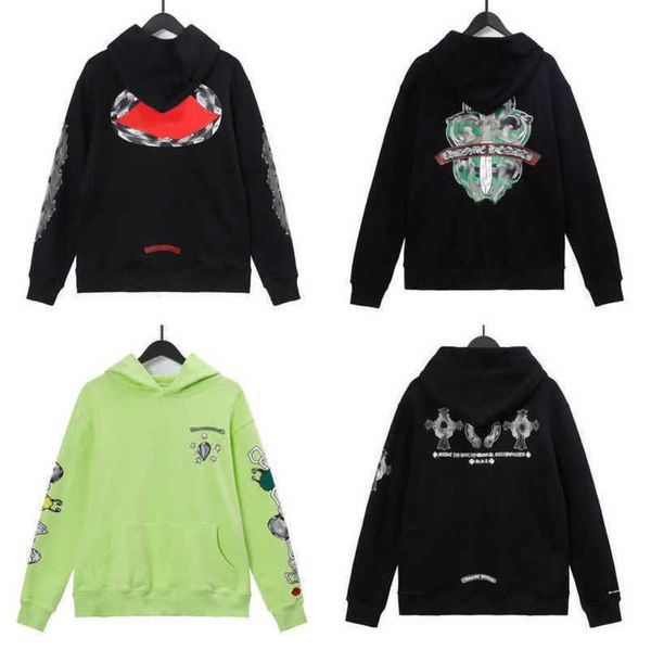 

men's luxury fashion sweatshirts jackets brandch hoodies zipper hooded men women designers sanskrit horseshoe cross pullover sweater ho, Black;brown