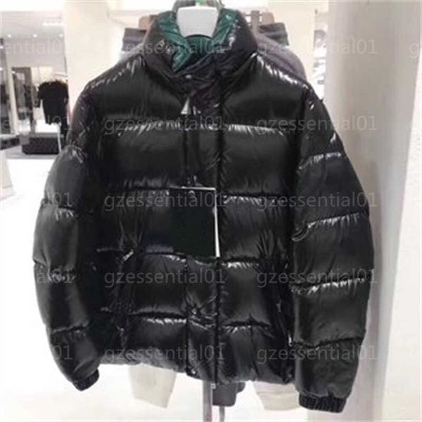 

mens down jacket mens winter coats designer classic stand-up collar coat stylish green lining high-end white duck-down filling designers clo, Black