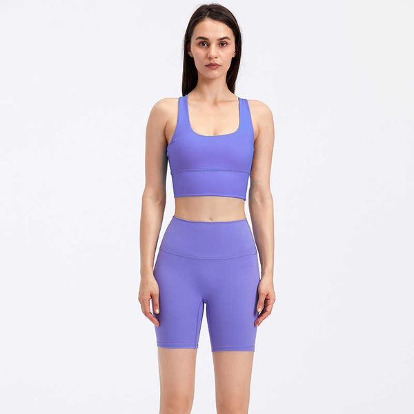 

lulu suit 2 piece sports yoga sets exercise biker short 8" no center seam short sports bra yoga exercise fitness workout yoga sets fash