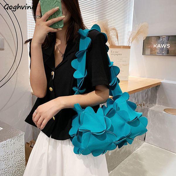

evening bags shoulder women solid color nylon fabric petals korean style design fashion brand ins underarm female outdoor hobos trending 230