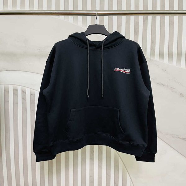 

designer luxury balaciaga cotton paris classic hoodie balaciaga letter printing mens and womens couple sweater loose sport hooded 5xl, Black