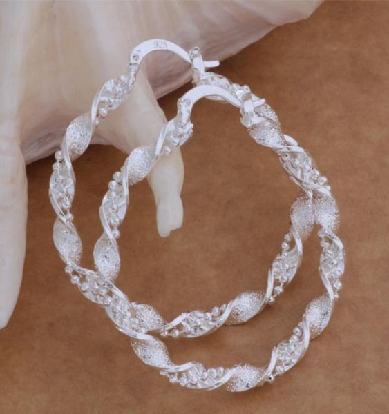 

fashion jewelry manufacturer 20 pcs a lot scrub ing circle earrings 925 sterling silver jewelry factory fashion shine9671840