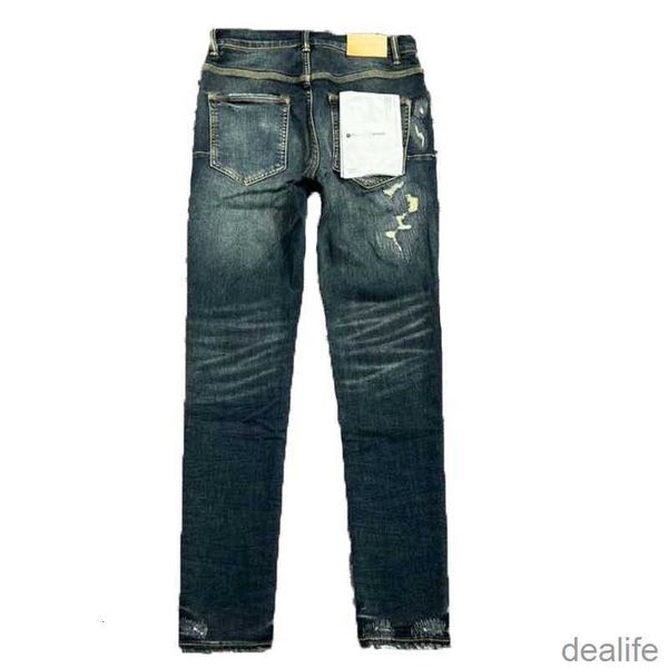 

purple designer jeans mens jean men's high streetwear for embroidery pants womens oversize ripped patch hole denim straight fashion sli, Blue