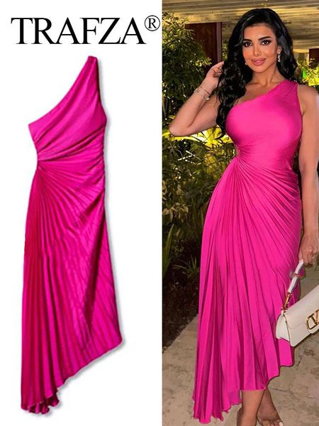 

basic casual dresses trafza women fashion dress waist hollow out backless sleeveless dresses summer women casual one shoulder ruffled long d, Black;gray