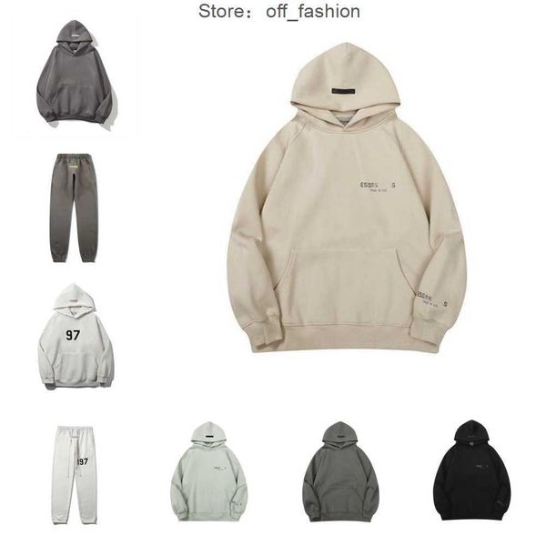 

ess hoodie men women designers pull-over essen hoodies winter warm man clothing pullover clothes hoodys sweatshirts version 8ged, Black