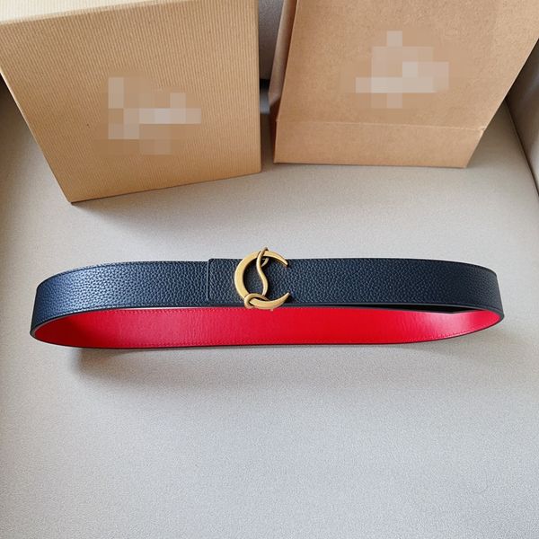 

belt for women designer genuine leather men fashion belts 3.4cm width gold silver smooth buckle size 90-115 cm with box casual strap wholesa, Black;brown