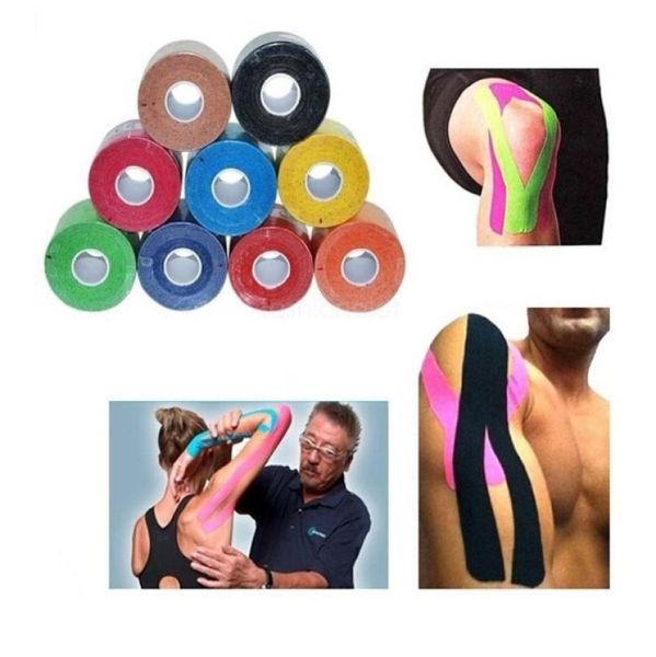 

kinesiology tapewaterproof elastic physio therapy muscle tapesports safety tape strain support 25cmx5m6103185