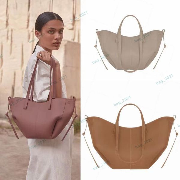 

le cyme mini large shoulder tote bag full grain textured leather polene bags designer magnetic buckle closure women handbags totes
