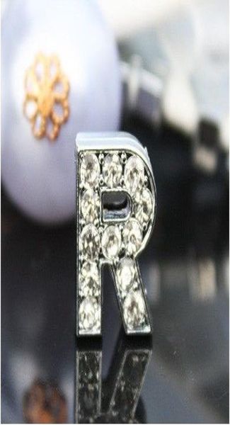 

50pcslot 10mm r full rhinestones bling slide letter diy accessories fit for 10mm leather bracelet pet collar keychains sl0159279221, Bronze;silver