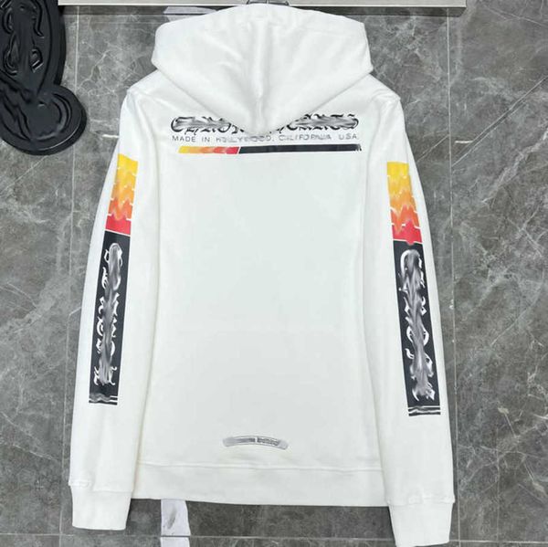 

luxury men's fashion sweatshirts jackets brand ch hoodies zipper hooded men women designers sanskrit horseshoe cross pullover sweater h, Black