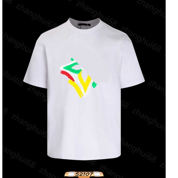 

23ss designer t shirt summer men clothes casual tshirt round neck pure cotton color four-leaf clover logo printing short-sleeved t-shirt for, White;black