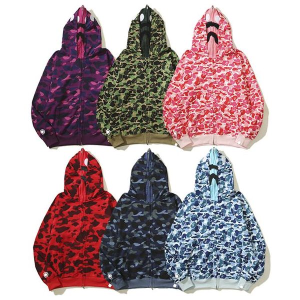 

spring and autumn and 2023 winter tide brand embroidery i couples sweater men and women shark head korean coat tide m---3xl shark, Black