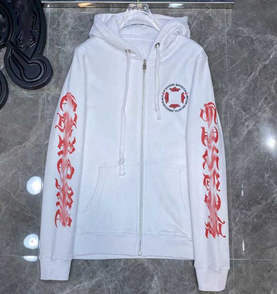 

men's jackets luxury fashion hoodies brandch sweatshirts designers zipper hooded sweater men women casual pullover sanskrit horseshoe h, Black