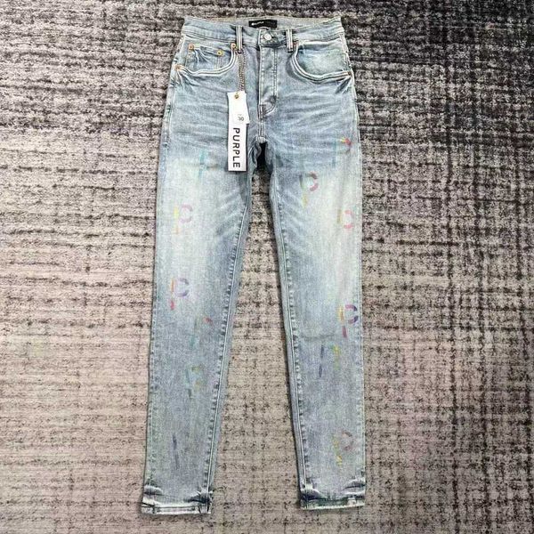 

2023 purple-bran* men designer antiaging slim fit casual jeans pu2023900 size 30-32-34-36-38cz79, Blue