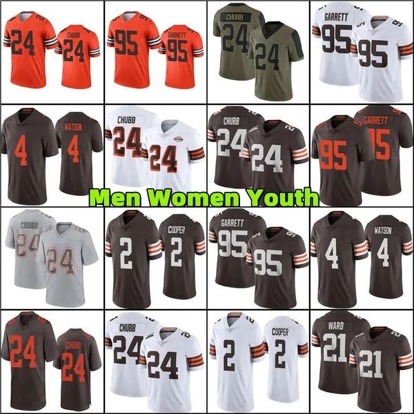 

nick chubb 4 deshaun watson custom football jersey myles garrett amari cooper denzel ward sione takitaki joel bitonio joe thomas elijah moor, Black;red