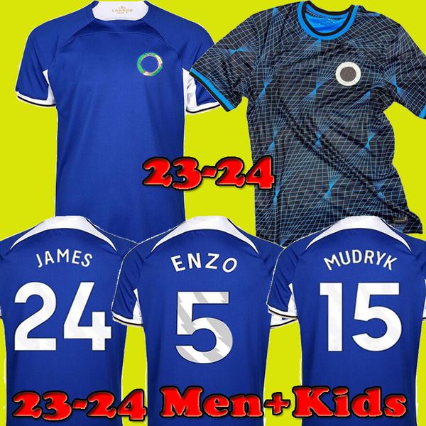 

2023 2024 nkunku jackson cfc soccer jerseys 22 23 24 enzo fernandez mudryk joao felix sterling cucurella 97 98 retro chukwuemeka football sh, Black;yellow