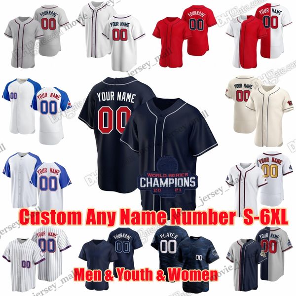 

women 2023 city connect ronald acuna jr. baseball jersey matt olson jesse chavez bryce elder vaughn grissom michael harris ii dylan lee luca, Blue;black