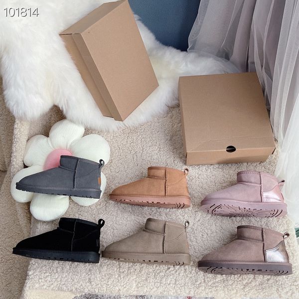 

sell australia classic ultra mini u5854 women snow boots keep warm boot latest fashion sheepskin cowskin genuine leather plush boots uggity, Black