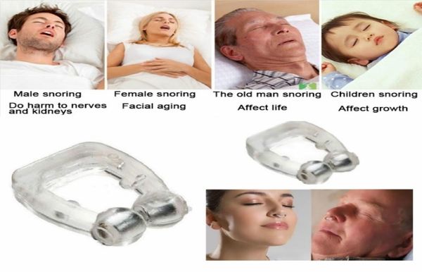 

snoring cessation silicone magnetic anti snore ssnoring nose clip sleep tray sleeping aid apnea guard night device with case 05310976