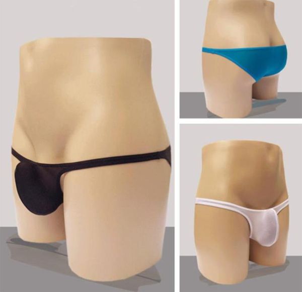 

underpants men039s upturned briefs ice silk panties thin thong bulge pouch underwear cmfortable solid sensual lingerieunderpant3713489, Black;white