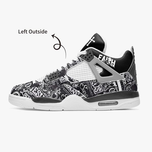 

diy basketball shoes mens womens cool black and white text trainers outdoor sports 36-46