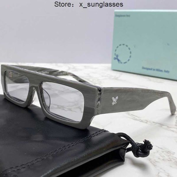 

off designer men sunglasses ff ow40008u mens womens fashion classic square plate one-piece frame ow4008 57-16-145 outdoor street shooting su, White;black