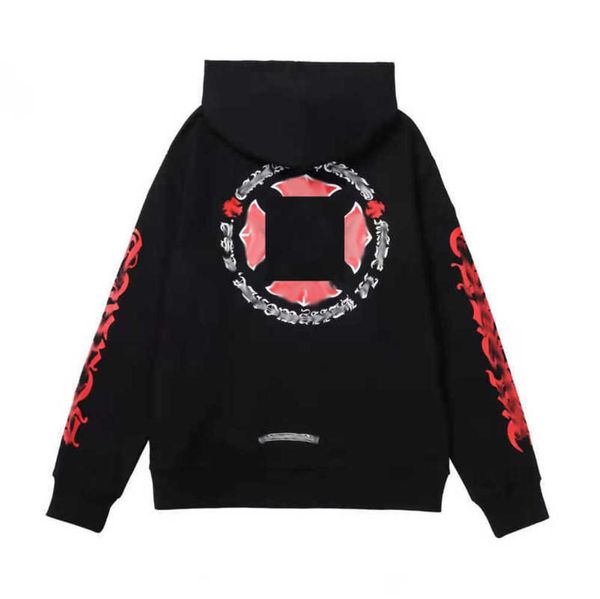 

luxury classics men's jackets hoodies brandch sweatshirts designers zipper hooded sweater men women casual pullover sanskrit horseshoe, Black
