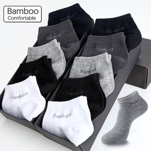 

mens socks 10 pairs pack mens bamboo fiber socks short casual breatheable antibacterial man ankle socks men 230729, Black