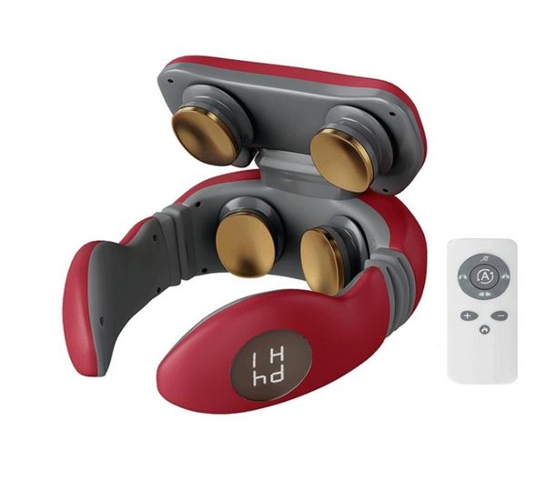 

smart neck massager electric back and shoulder cervical tens heat massage tool pain relief relaxation home health care remote 22014360392