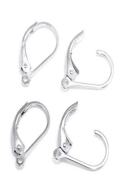 

10pcslot 925 sterling silver earring clasps hooks finding components for diy craft fashion jewelry gift 16mm w2309833713