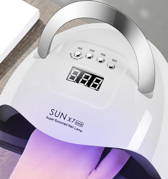 

180w portable nail dryer sunx7max nail machine uv nails lamp led potherapy247m8806696
