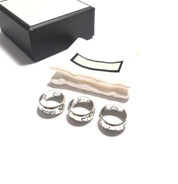 

fashion couple heart ring trend designer letter rings luxury plating silver engraving men women ring brand jewelry1202844, Slivery;golden