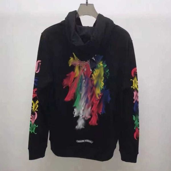 

men's fashion luxury jackets hoodies brandch sweatshirts designers zipper hooded sweater men women casual pullover sanskrit horseshoe h, Black