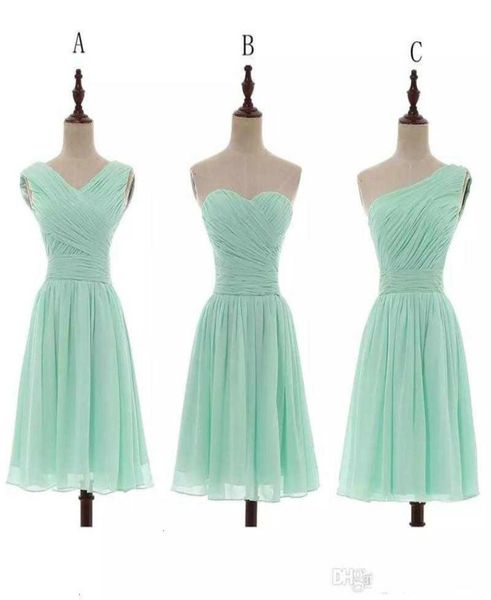 

chiffon ball gown sweetheart pleated short bridesmaid dresses mint 2019 country bridesmaid gowns for wedding sukienka wesele 100 56392990, White;pink