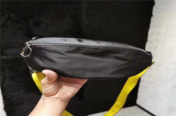 

black men shoulder bag waist bag yellow ribbon outdoor men chest bags antitheft sling pack satchel canvas belt of designer3276671