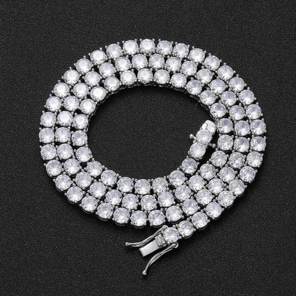 

private 925 silver mosang diamond 3-4-5-6mm tennis chain necklace light luxury small and high end style