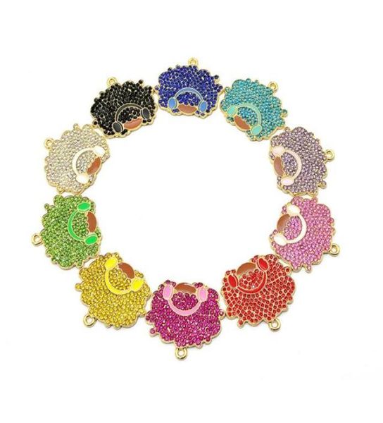 

10pcs black girl charms for women diy jewelry accessories bgr025bgr0028307f8864879, Bronze;silver