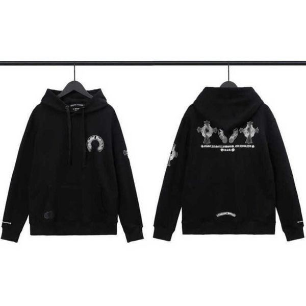 

men's classics luxury sweatshirts jackets brandch hoodies zipper hooded men women designers sanskrit horseshoe cross pullover sweater h, Black;brown
