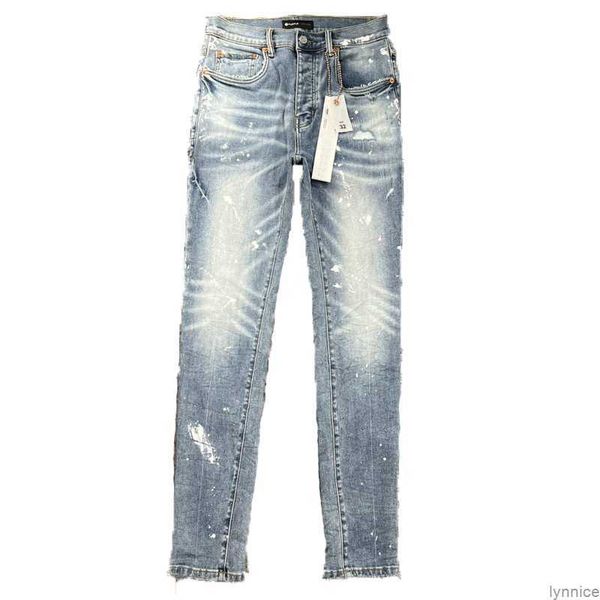 

designer purple jeans brand mens jeans designer pants pantalones mens jeans ripped jeans straight regular jeans denim tears washed old jeans, Blue
