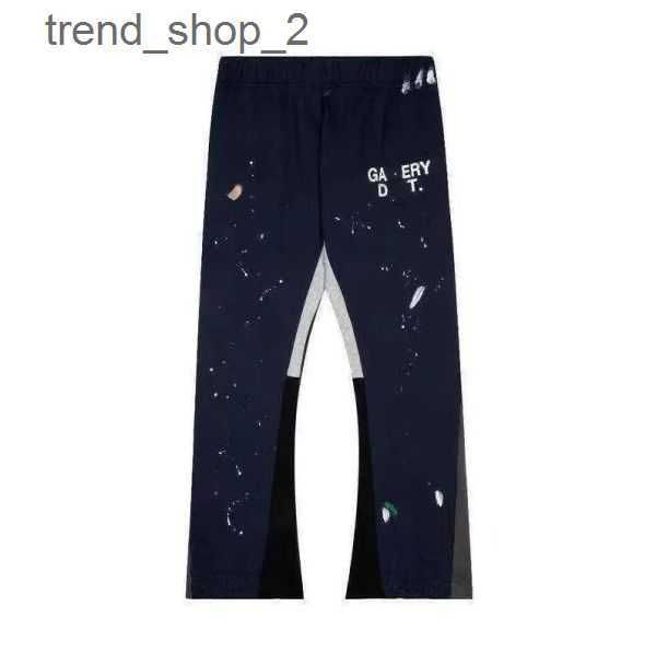 

galery dept pant sports pants slim denim straight sweatpants speckled letter print pant women high street couple dept loose versatile casual, Black;white